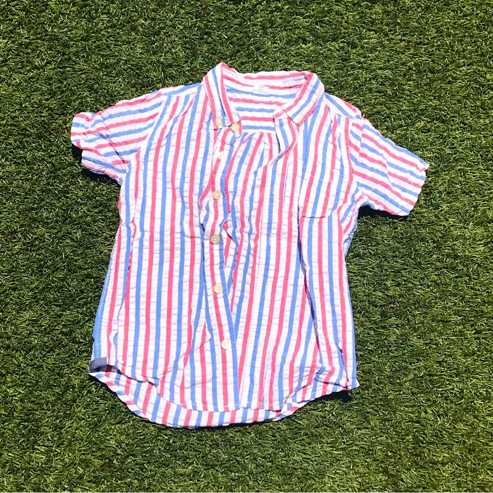 GAP Red & Blue Striped buttoned up shirt